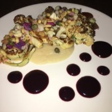 Gluten-free vegan cauliflower dish from Avant Garden